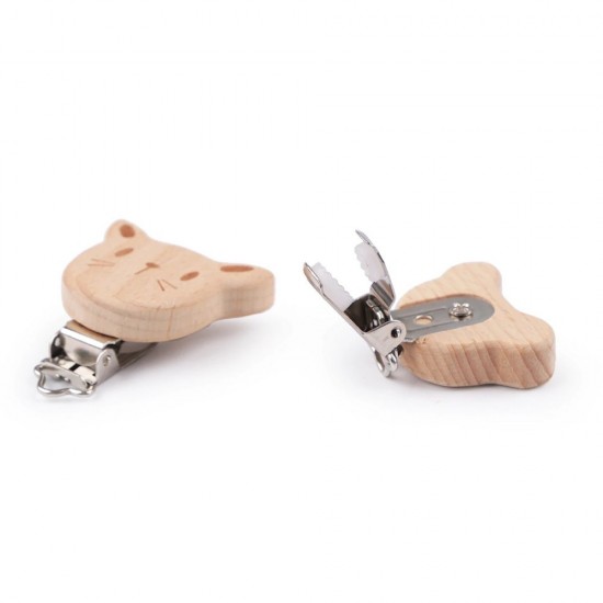 Клипс за залъгалка биберон 0т бук