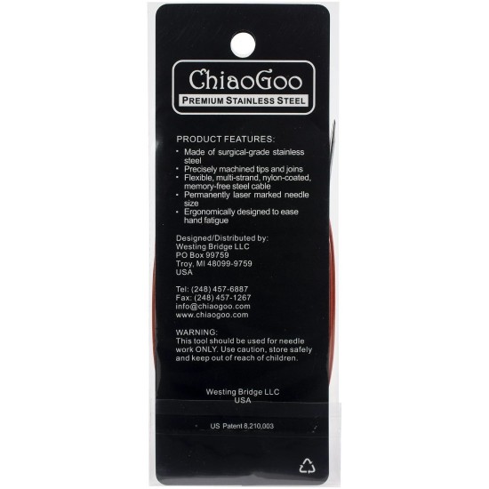 Обръчи ChiaoGoo Knit Red 60см ергономични Обръчи ChiaoGoo Knit Red 60см ергономични