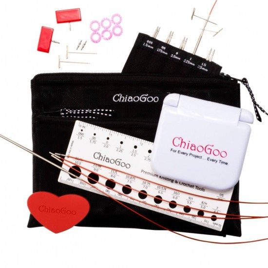 Комплект игли за обръчи ChiaoGoo TWIST Lace inter. needle set 10см 1.50-2.50мм - перфектния сет за плетени чорапи Комплект игли за обръчи ChiaoGoo TWIST Lace inter. needle set 10см 1.50-2.50мм - перфектния сет за плетени чорапи