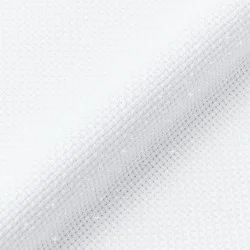 Панама DMC Aida 5.5 14ct  бяла с блясък - за пънч бродерия