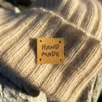 Етикет естествена кожа Handmade квадрат 3х3см Етикет естествена кожа Handmade квадрат 3х3см