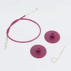 Корда за обръчи лилава KnitPro Swivel 360° въртящa