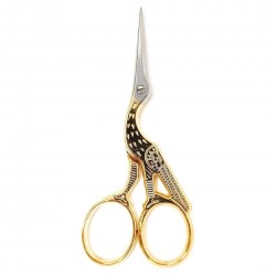 Embroidery scissors stork MADEIRA 9 cm gold