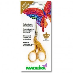 Embroidery scissors stork MADEIRA 9 cm gold