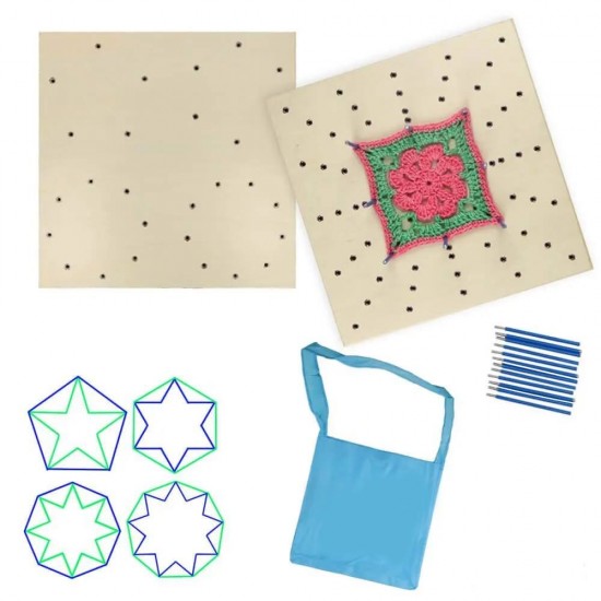 Дъска за блокиране на бабини квадрати двустранна