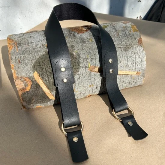 Дръжка за чанта еко кожа с халки 1 брой Дръжка за чанта еко кожа с халки 1 брой