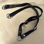 PU leather backpack handles with rings PU leather backpack handles with rings