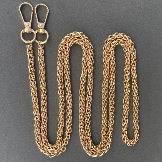 Handbag metal knit chain with lobster clasp - 120cm Handbag metal knit chain with lobster clasp - 120cm