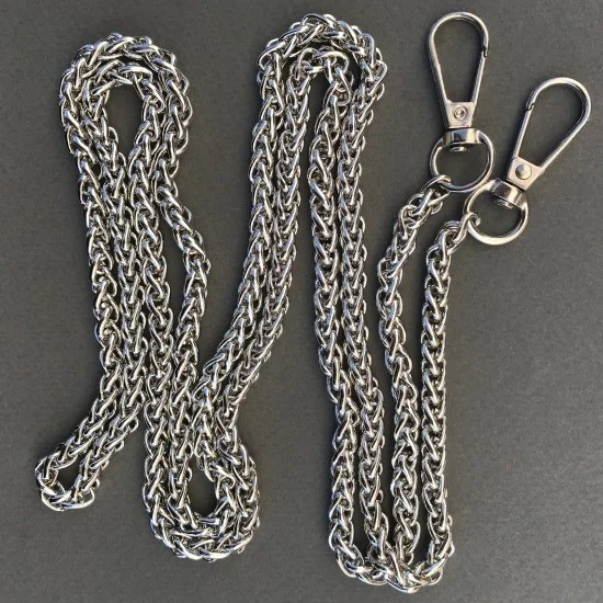 Handbag metal knit chain with lobster clasp - 120cm Handbag metal knit chain with lobster clasp - 120cm