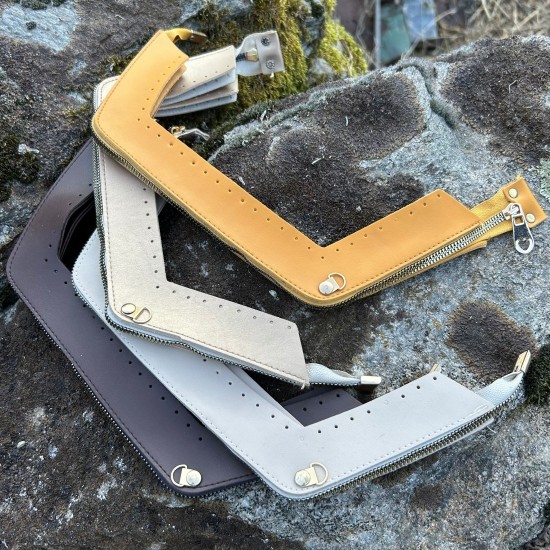 Purse zipper frame pouch clutch bag