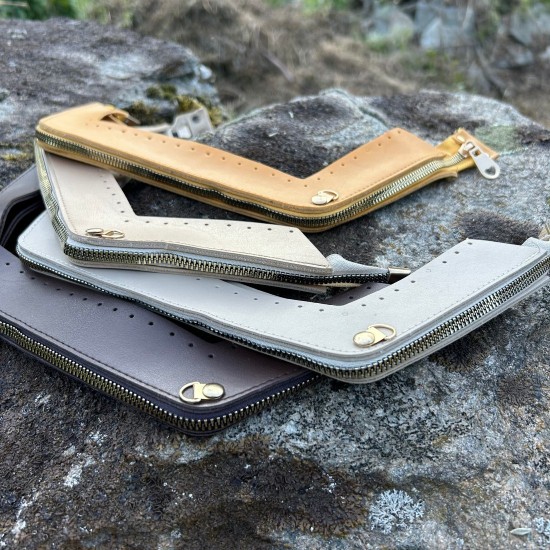 Purse zipper frame pouch clutch bag