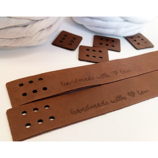 Дръжки за чанта естествена кожа Handmade with love 68см