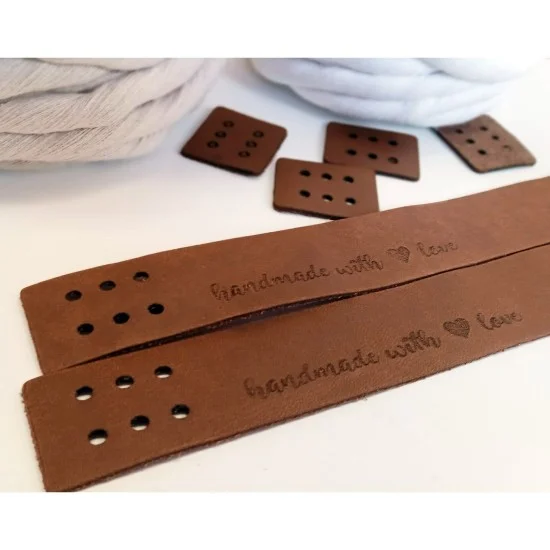 Дръжки за чанта естествена кожа Handmade with love 68см