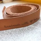Дръжки за чанта естествена кожа Handmade with love 68см