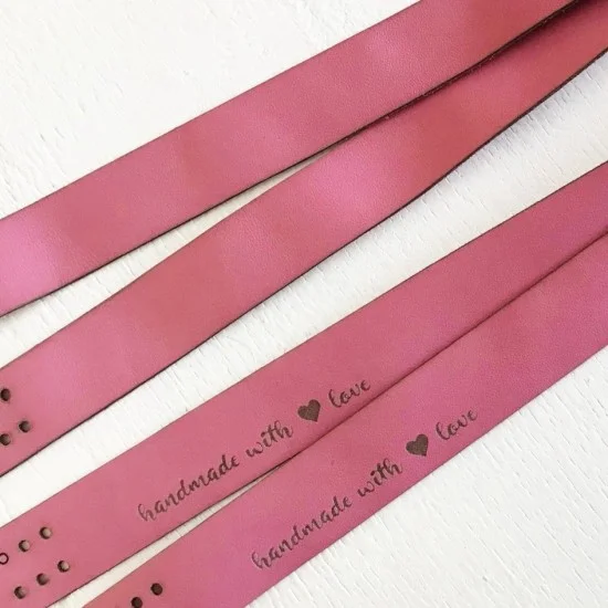 Дръжки за чанта естествена кожа Handmade with love 68см