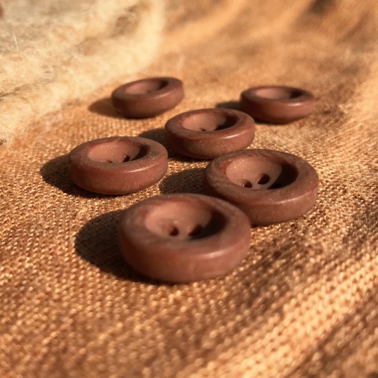 Био копче от корозо 18мм - кафяв