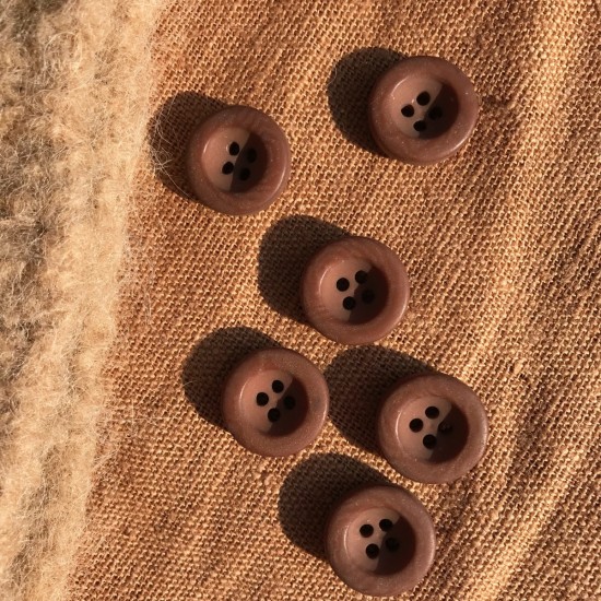 Био копче от корозо 18мм - кафяв