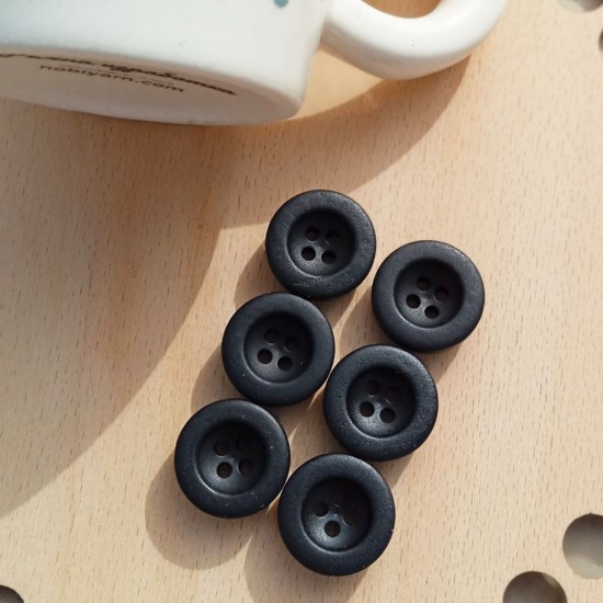 Corozo button 18mm - black