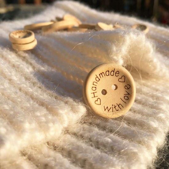 Kопче от буково дърво Handmade with love - избор размери