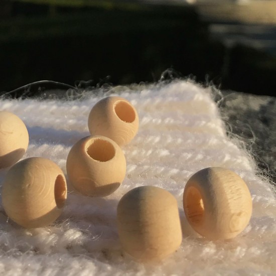 Дървени топчета за макраме и амигуруми - 10 броя