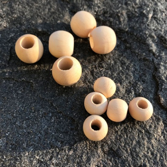 Дървени топчета за макраме и амигуруми - 10 броя
