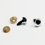 Очички за плетени играчки черни с прозрачен ирис
