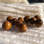 Дървени топчета 10мм кафяви 10 броя