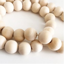 Дървени топчета натурални 30мм 10 броя