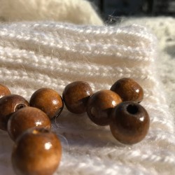 Дървени топчета 10мм кафяви 10 броя