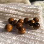 Дървени топчета 10мм кафяви 10 броя