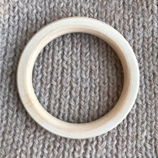 Wooden ring for macrame and amigurumi - flat profile