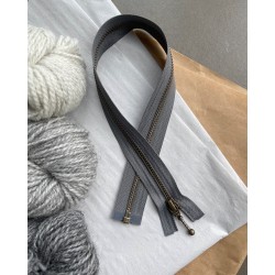 Antique brass metal zipper, divisible 45cm