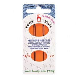 Игли за зашиване на плетиво Pony BLACK Knitters needles 14/17 2 броя