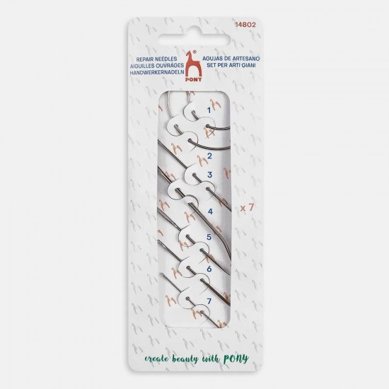 Игли за зашиване на амигуруми Pony месинг асорти 7 броя