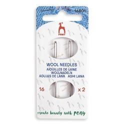 Игли за зашиване на плетиво Pony Wool needles 16мм 2 броя метал