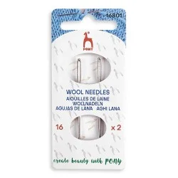 Игли за зашиване на плетиво Pony Wool needles 16мм 2 броя метал