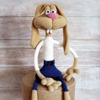 Очички за плетени играчки бели с черен ирис 16х33мм Очички за плетени играчки бели с черен ирис 16х33мм