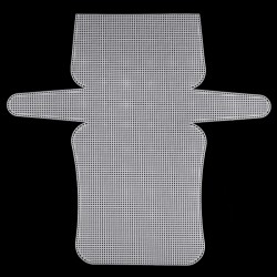 Craft plastic mesh canvas - clutch bag shape 27х50х7 cm