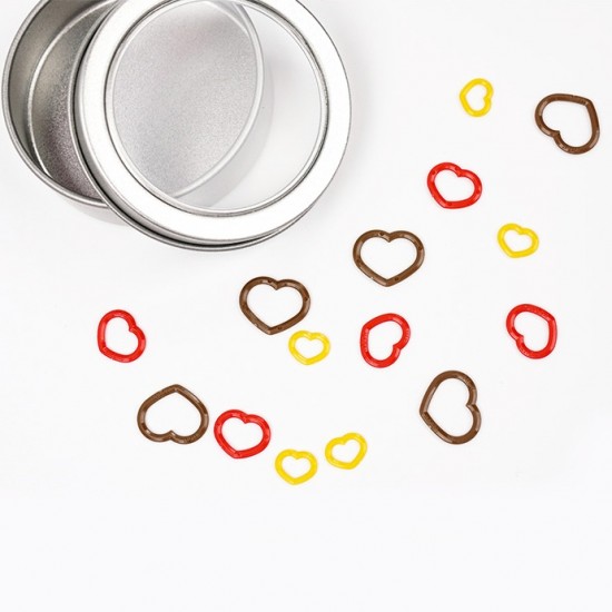 Маркиращи пръстени Тюлип форма сърце комплект 15 броя