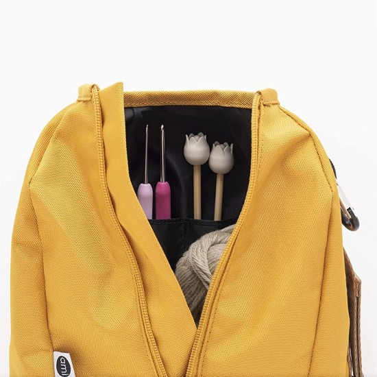 Чанта за плетива Tulip Project bag комплект 2 броя - цвят горчица Чанта за плетива Tulip Project bag комплект 2 броя - цвят горчица