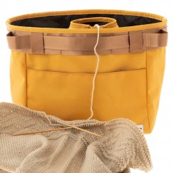 Чанта за плетива Tulip Project bag комплект 2 броя - цвят горчица Чанта за плетива Tulip Project bag комплект 2 броя - цвят горчица