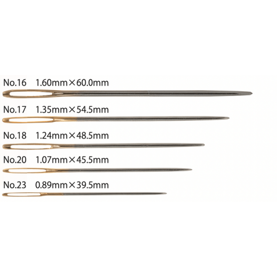 Игли за зашиване на плетиво Tulip асорти фини 5 броя в червен магнитен калъф