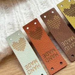 Етикет веган кожа 2х6см за пришиване