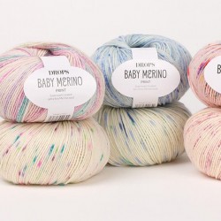 ДРОПС Бейби мерино принт - DROPS Baby merino - eкстра фина мериносова вълна, superwash