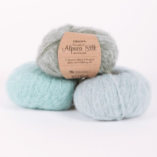 ДРОПС Сресана алпака силк - DROPS Brushed alpaca silk - луксозен микс от алпака и коприна ДРОПС Сресана алпака силк - DROPS Brushed alpaca silk - луксозен микс от алпака и коприна