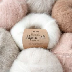 ДРОПС Сресана алпака силк - DROPS Brushed alpaca silk - луксозен микс от алпака и коприна