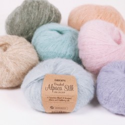 ДРОПС Сресана алпака силк - DROPS Brushed alpaca silk - луксозен микс от алпака и коприна