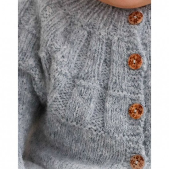 Button with flowers motif 15mm