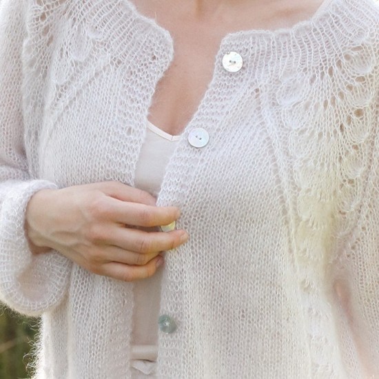 Седефено копче Drops Arched 20мм бял Седефено копче Drops Arched 20мм бял