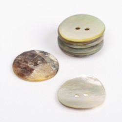 Седефено копче Drops Arched 20мм бял